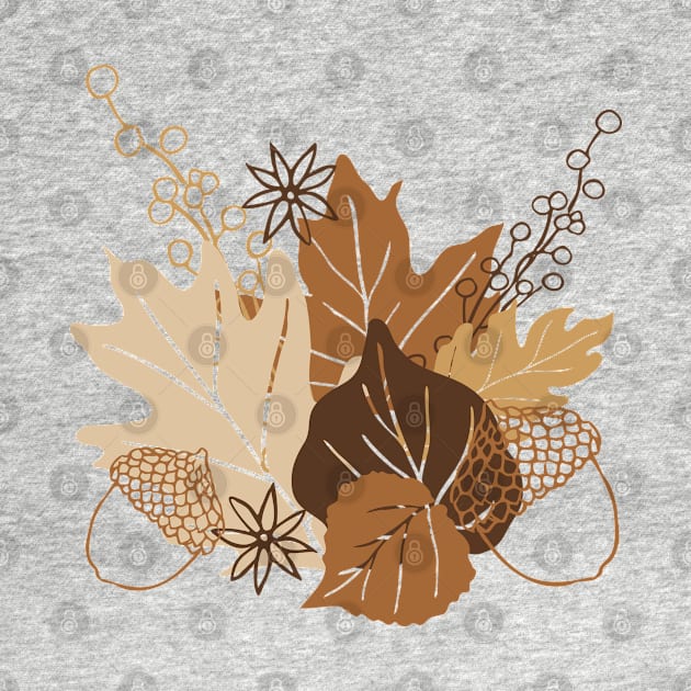 Soft Autumn Leaves & Anise | White by Wintre2